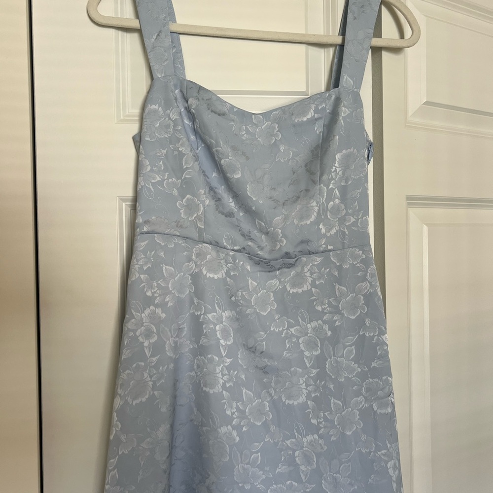 Princess Polly Sky Blue Floral Dress